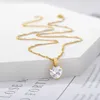 Mode coeur collier pour femmes Couple amoureux or chaîne en acier inoxydable tour de cou femme pendentif colliers mignon Zircon bijoux