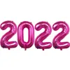 2022 número balões de folha decoração festiva 32 polegada rosa ouro dígitos balões de ar decoração de natal feliz ano novo 4 pçs globos gradu9536539