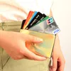女の子女性シンプルカード財布小さなホルダーレザー女性ビジネスのための収納袋レーザー輝く硬貨財布