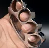 Vikt Cirka 126g Metall Mässing Knuckle Duster Fyra Finger Självförsvarsverktyg Fitness Utomhus Säkerhetsförsvar Ficka EDC-verktyg Skyddsutrustning