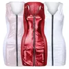 Casual Dresses 2022 Summer Sex Women Dress Latex Plus Size Lady Evening Party Sleeveless Female Leather Night Club