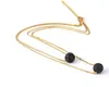 Schwarze Lavastein-Halsketten, Vintage-Mehrschichtkette, ätherisches Öl, Diffusor, Steinperlen, Anhänger-Halskette für Frauen
