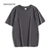 MoinWater Women Oversized T Shirt Kvinna Casual Solid 100% Bomull Tees Lady Short Sleeve Tjock T-shirts Sommar Toppar MT20088 210623