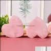 Nettoyeurs de bijoux taille polonaise naturel grand quartz rose plat en forme de coeur grattoir de guasha avec boîte pour le cou du visage tête soins de santé se détendre