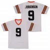 Maglia da calcio personalizzata Sonny Jurgensen 9# cucita bianco rosso taglia S-4XL Alta qualità