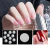 12 Grids Crystals Glass AB Nail Art Diamonds Mixed Style DIY Design Glitter Flat Back Round Nails Rhinestones with Storage Organizer Box