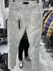 22SS LUXURYS Designer dżinsy Masowe Slim-Let Pięciogwiazdkowe spodnie motocyklowe Diamentowe Diamentowe Stripki Dżinsowe rozmiar 29-40