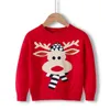 Toddler Girl Boy Ugly Christmas Sweater Little Kids Cotton Kids Double Layer Knitted Deer Pullover Sweater Winter Warm Clothing Y1024