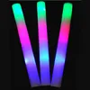 Décoration de fête 20pcs LED éponge en mousse colorée Glowsticks Glow Sticks Concert Anniversaire Club Cheer Fournitures Light Stick7855647