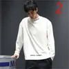 T-shirt a maniche lunghe maschile autunno versione coreana della camicia da uomo di tendenza casual girocollo 210420