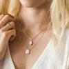 自然バロックパールネックレスハンドメイドジュエリーゴールド充填チョーカーペンダントFemme Kolye Collares