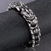 Chaîne à maillons 16MM 8.3 "Bracelet à main en quille de Dragon pour hommes, bijoux en métal moulé brossé en acier inoxydable, cadeaux d'anniversaire pour petit ami Kent22