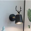 Lampy ścienne Nordic Proste nowoczesne salon sypialnia lampa nocna lampy poroża LED schody LED Schodarki Dziecka