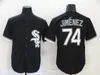 2020 Erkekler Beyzbol 10 Yoan Moncada Jersey 79 Jose Abreu 7 Tim Anderson 24 Yasmani Grandal Ev Siyah Beyaz Tüm Stithced Pinstripe Flexbase