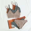 Nowe kobiety mody bawełniane bawełniane biustonosze Zestawy biustonosze dla Lady Push Up Bra Set Wygodna seksowna bielizna WXTZ42001270Z