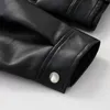 Kvinnor Löst PU Faux Leather Jacket Spring Autumn Moto Biker Jackets Turan Down Collar Basic Black Coat Outerwear