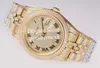 10 Style Męski Diamentowy Zegarek Mężczyźni Automatyczne 2824 ETA zegarki ETA Watche Arabskie wkładki Gypsophila Data Projektant Yellow Gold Jubilee Bransoleta zegarki