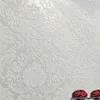 高級ホワイトダマスク3 dステレオスコープエンボス壁紙ノン編まれた壁紙ロールベッドルームリビングルームの壁カバーブルークリームピンク210722