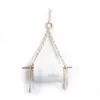 Toalettpapper innehavare 1pc nordisk bomull trähållare hängande rep handdukshylla hem el badrum dekoration hållbart