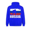 Мужские толстовки для толстовок Пробленяемая Россия Хоккей Hoodie Русский флаг игрока вентилятор TEE комфортабельный с длинным рукавом человек спортивная одежда