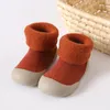 İlk Walkers 2022 Yastıklı çocuk Çorap Ayakkabı Kış Süper Sıcak Yürüyor Bebek Kapalı Erkek ve Kadın Kat Fit