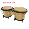 Buffalo Skin Leather on For African Drum sets Bongo 29CM 31CM Diameter Percussion Instruments8467804