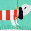 Осень зима ребёнок мальчики девочек мультфильм собака печатание вязание куртка младенческие дети мальчик девушка с длинным рукавом кардиган одежда 210429