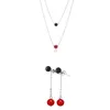 Naturlig energi stenpärlor handgjorda örhängen halsband smycken 2st set för kvinnor flicka party club födelsedag inredning