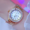 Relojes de mujer de marca famosa, reloj de diamantes para mujer, relojes de pulsera de cuarzo dorado para mujer, reloj elegante para mujer Montre Femme 210527