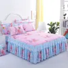 Spitze Prinzessin Haushaltsblätter Textilbettwäsche Bettlaken Tagesdecke Matratze Staubschutz mit Kissenbezug Bettrock Qualität F0216 210420