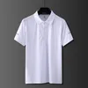 Męskie koszulki polo slim fit z krótkim rękawem szybkoschnące męskie proste w stylu streetwear męskie koszulki polo