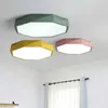 Lampy sufitowe Morden salon Lampa LED Proste Hexagon Moda Dzieci Kolorowa Książka Sypialnia Iron Akryl