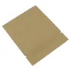 11 Sizes Available Brown Open Top Kraft Paper Inner Foil Bags Mylar Foil Vacuum Sealer Food Grade Pouch Aluminum Foil Flat Baggie