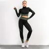 Lycra tyg omfattande träning yoga kläder höga midja byxor grå sport gym slitage leggings elastic fitness lady utomhus sport2938330