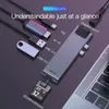 스테이션 이중 타입 C USB 3.0 허브 - 4K HD TF SD 카드 리더 RJ45 PD 어댑터 도킹 스테이션