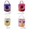 Knitting Yarn Storage Bag Case Yarn Drum Women's Crochet Hook Thread Pouch Round Mesh DIY Knitting Crochet Tote Bag RRA4428