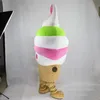 Costume de mascotte de crème glacée colorée d'Halloween, personnage de thème animé de dessin animé de qualité supérieure, carnaval unisexe, taille adulte, fête d'anniversaire de Noël, tenue d'extérieur