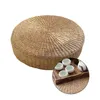 Cuscino da pavimento Eco-friendly rotondo cuscino di paglia a mano tessuto tatami mat yoga tea ceremony meditazione pad 211110
