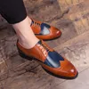 Designer-Herren-Gentleman-Schuhe für alle Jahreszeiten, Bullock-Schnitzerei, farblich abgestimmt, modischer Charme, Festzug, Hochzeitskleid, Abschlussball, Schuhe, große Größe: US6,5–US13