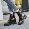 Meotina Winter Stiefeletten Frauen Natürliche Echte Leder Keilabsatz Kurze Stiefel Reißverschluss Super High Heel Schuhe Dame Herbst Größe 34-39 210608