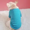 Classic Striped Pet Clothing T Shirt Cotton Stretch Pets Tops Dog Apparel Outdoor Casual Corgi Dogs Clothes