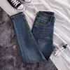 Slim Blue Skinny Jeans Dla Kobiet Wysoka Talia Kobieta Denim Ołówek Spodnie Stretch Ladies Plus Rozmiar 211129