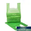 100 pcs Vert Sac En Plastique Supermarché Épicerie Cadeau Shopping Jetable Avec Poignée Gilet Cuisine Stockage Propre Garbage Wrap Usine prix expert conception Qualité