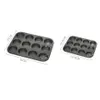 Baking Mold 12 Even Round Non-stick Cake Size Tray Muffin Paper Home 210423