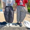 Korean style Summer boys and girls retro loose thin lantern pants unisex kids casual all-match trousers 2-7Y 210615