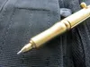 Grapesfish Custom CNC Machined Outdoor Gadgets Hidetoshi Nakayama Style Soild Brass Bolt Ball Pen EDC Tactical Defense Survival Rescue With Ring