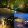 Solar Powered LED Flickering Landscape Lamp Waterproof Torch Light for Outdoor Garden Lawn Pathway - Black