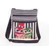 DHL50pcs Borse Messenger Donna Mini Flap Single Handbags Cartoon Owl Borsa a tracolla sportiva in tela stampata
