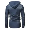 Männer Casual Hemden Männer Männer Hoodies Denim Shirt Marke 2XL Nizza Frühling Herbst VogueVintage Taschen Design Streetwear Solide Tops