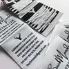 Aangepaste kledinglabels geweven labels voor het naaien van kleding Begrippen kledinglabels in het midden vouw2534